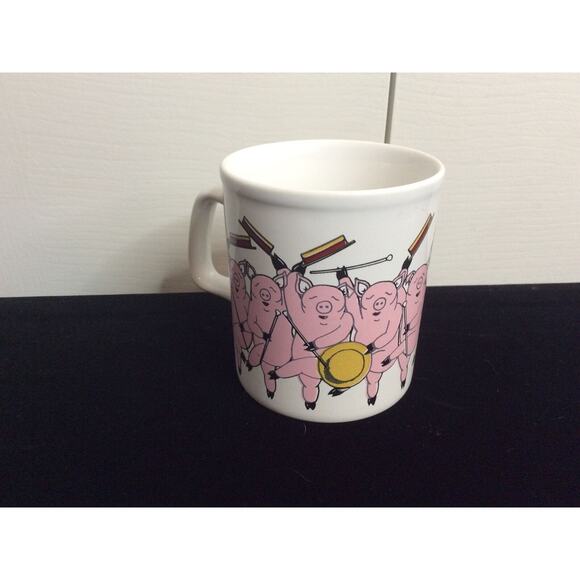 Kiln Craft S.H.O. Dancing Chorus Line Pig Coffee Tea Coco Mug Cup - Picture 3 of 7